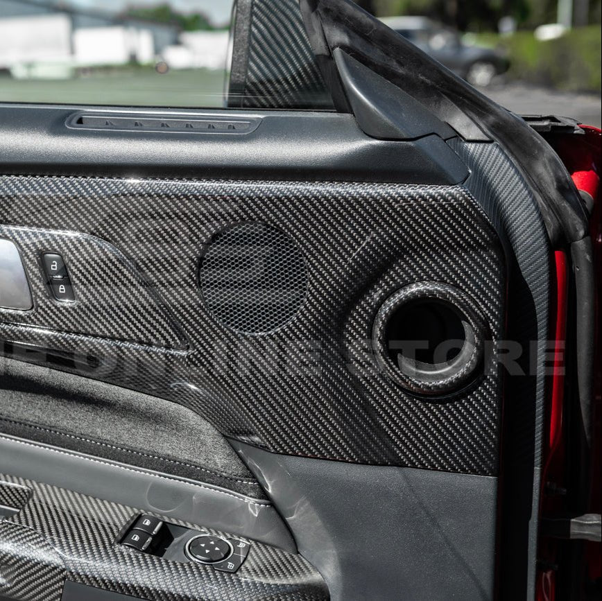 Mustang S650 Dry Carbon Fiber Interior Door Speaker Cover Pair 2024-Up