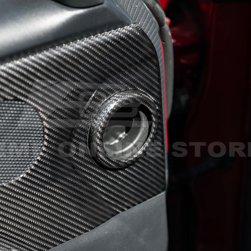 Mustang S650 Dry Carbon Fiber Interior Door Speaker Cover Pair 2024-Up