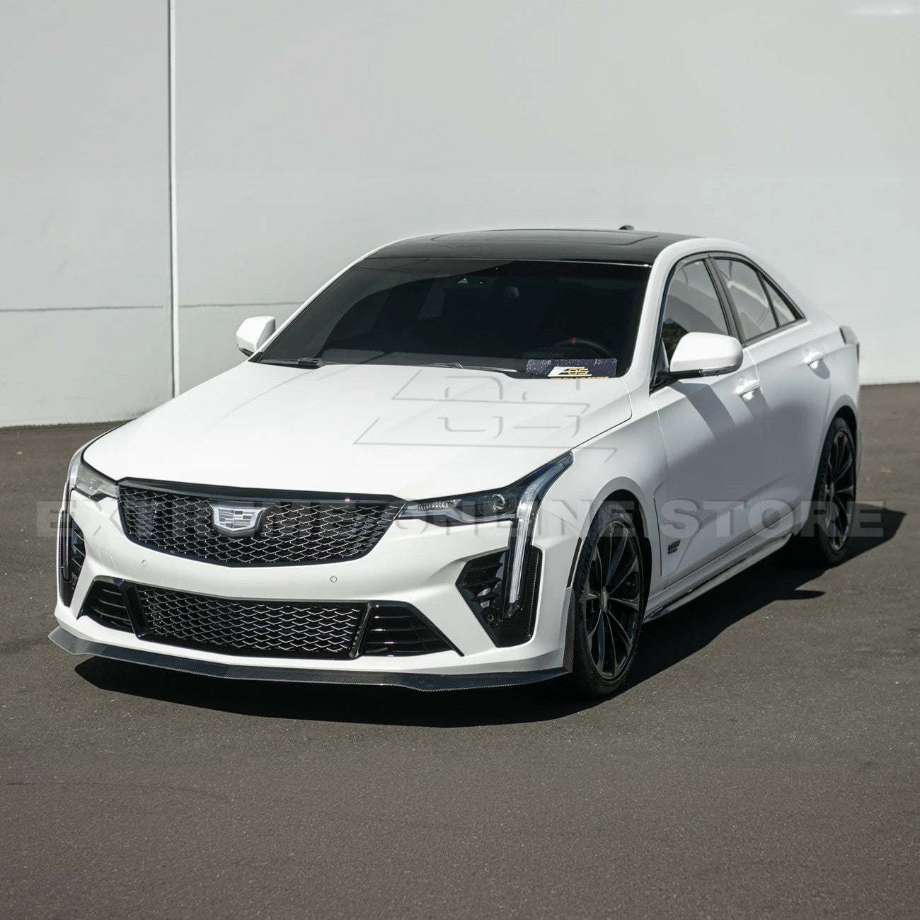 Cadillac CT4-V Blackwing Carbon Fiber Front Splitter Side Wheel Arch 2020-Up
