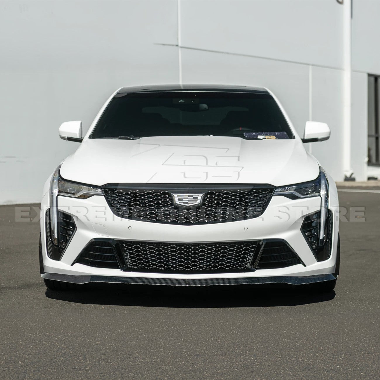 Cadillac CT4-V Blackwing Carbon Fiber Front Splitter Side Wheel Arch 2020-Up