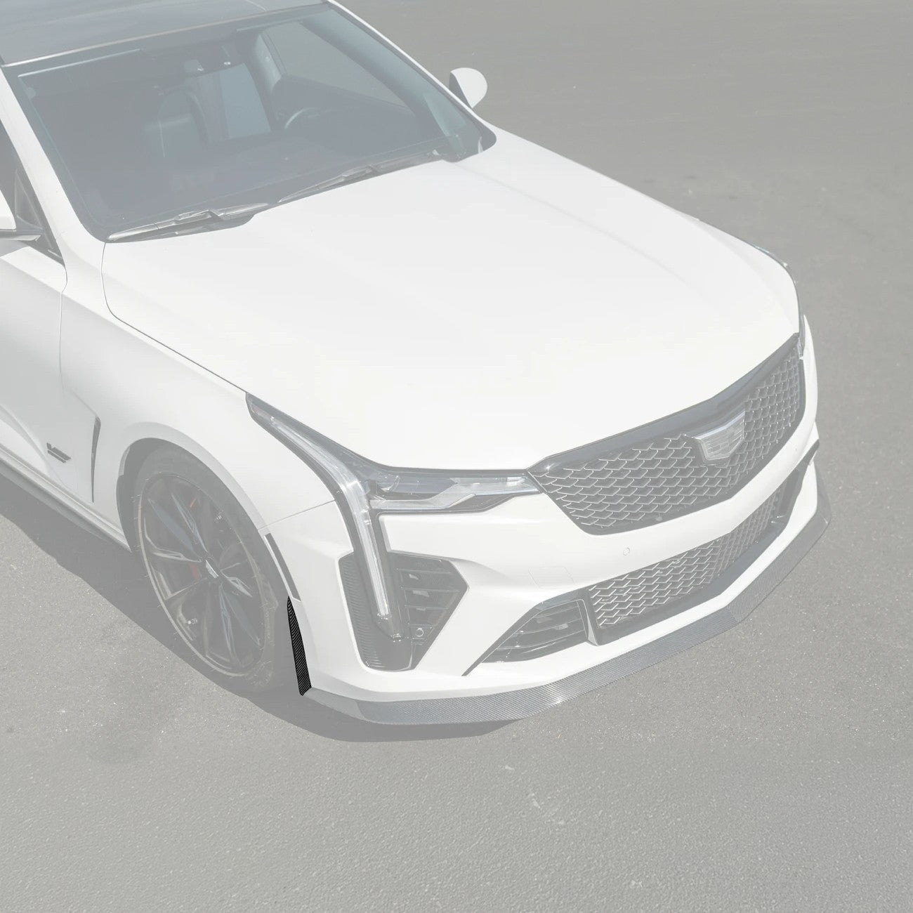 Cadillac CT4-V Blackwing Carbon Fiber Front Splitter Side Wheel Arch 2020-Up