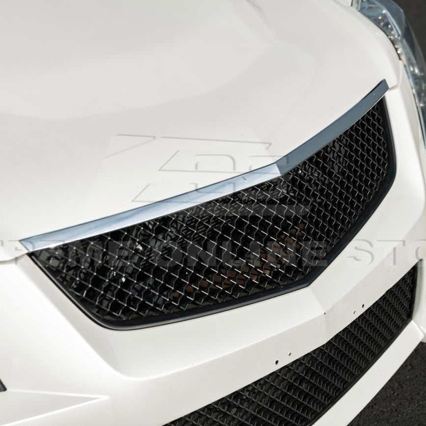 Cadillac CTS-V Diamond Mesh Badgeless Front Upper Lower Grille Set Matte Black 2009-2015