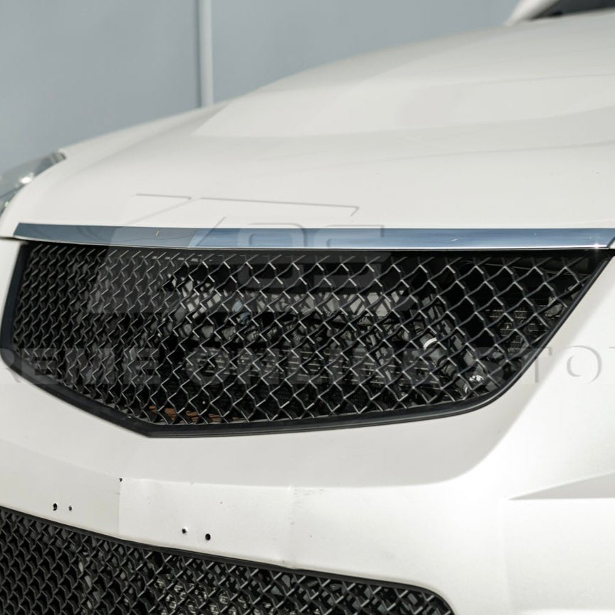 Cadillac CTS-V Diamond Mesh Badgeless Front Upper Lower Grille Set Matte Black 2009-2015