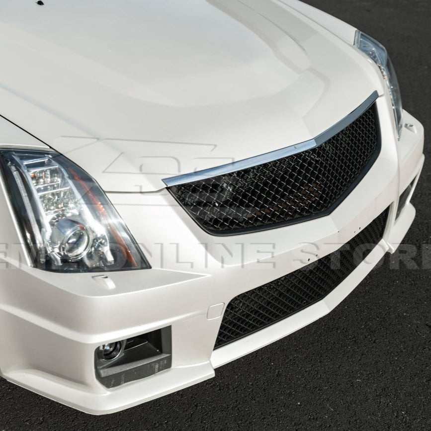 Cadillac CTS-V Factory Style Gloss Black Upper Badgeless Grille 2009-2015