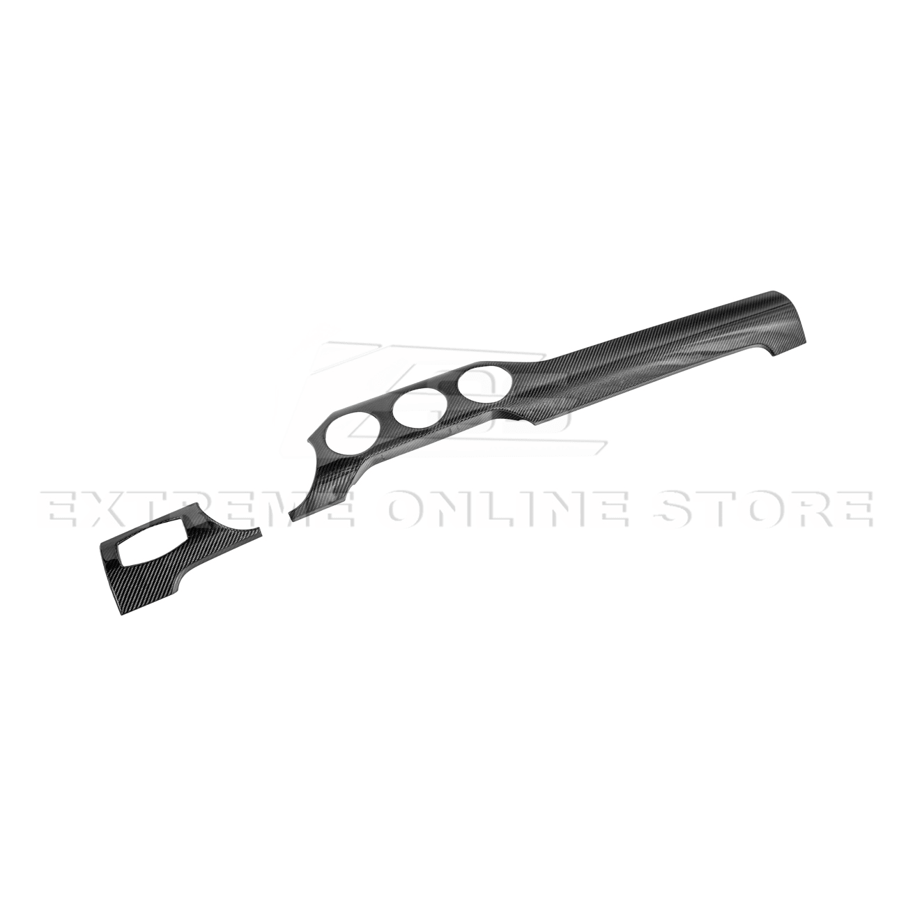 Ford Mustang S550 Factory Style Dry Carbon Fiber Dashboard Panel Trim 3 AC 2015-2023
