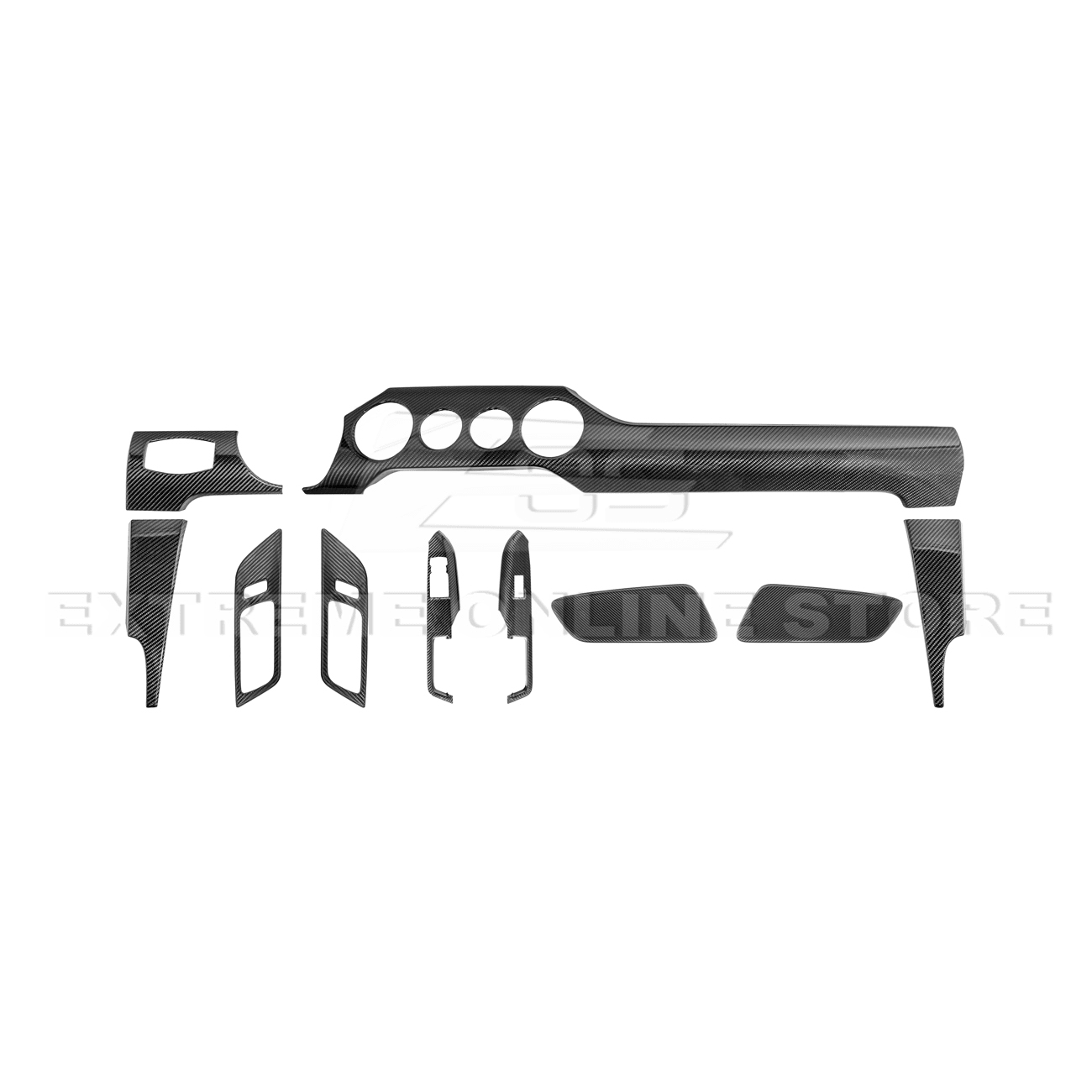 Ford Mustang S550 Carbon Fiber Interior Trim Full Bundle Kit 2015-2023