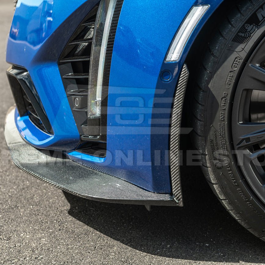 Cadillac CT5-V Blackwing Carbon Fiber Front Splitter Side Wheel Arch 2020-Up