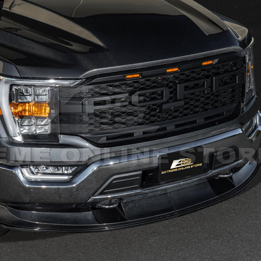 Ford F-150 Carbon Fiber 2PCS Front Bumper Lip Splitter 2021-Up