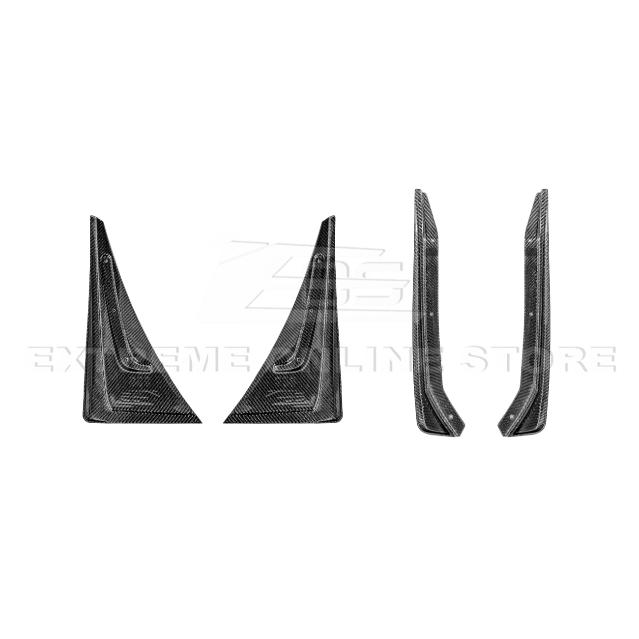 Chevrolet Camaro 6th Gen GM Style Black Front Rear Splash Guards Mud Flaps Set 2016-2024