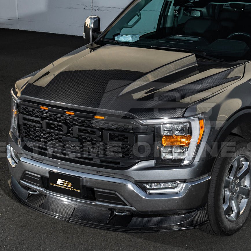 Ford F-150 Carbon Fiber 2PCS Front Bumper Lip Splitter 2021-Up