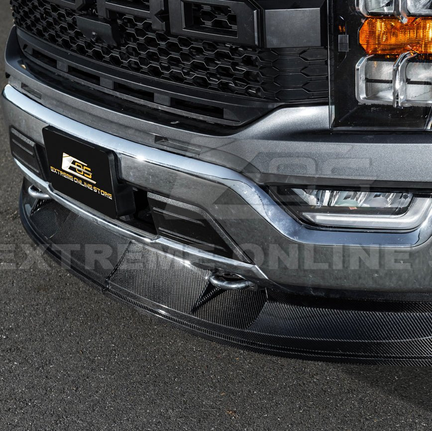 Ford F-150 Carbon Fiber 2PCS Front Bumper Lip Splitter 2021-Up