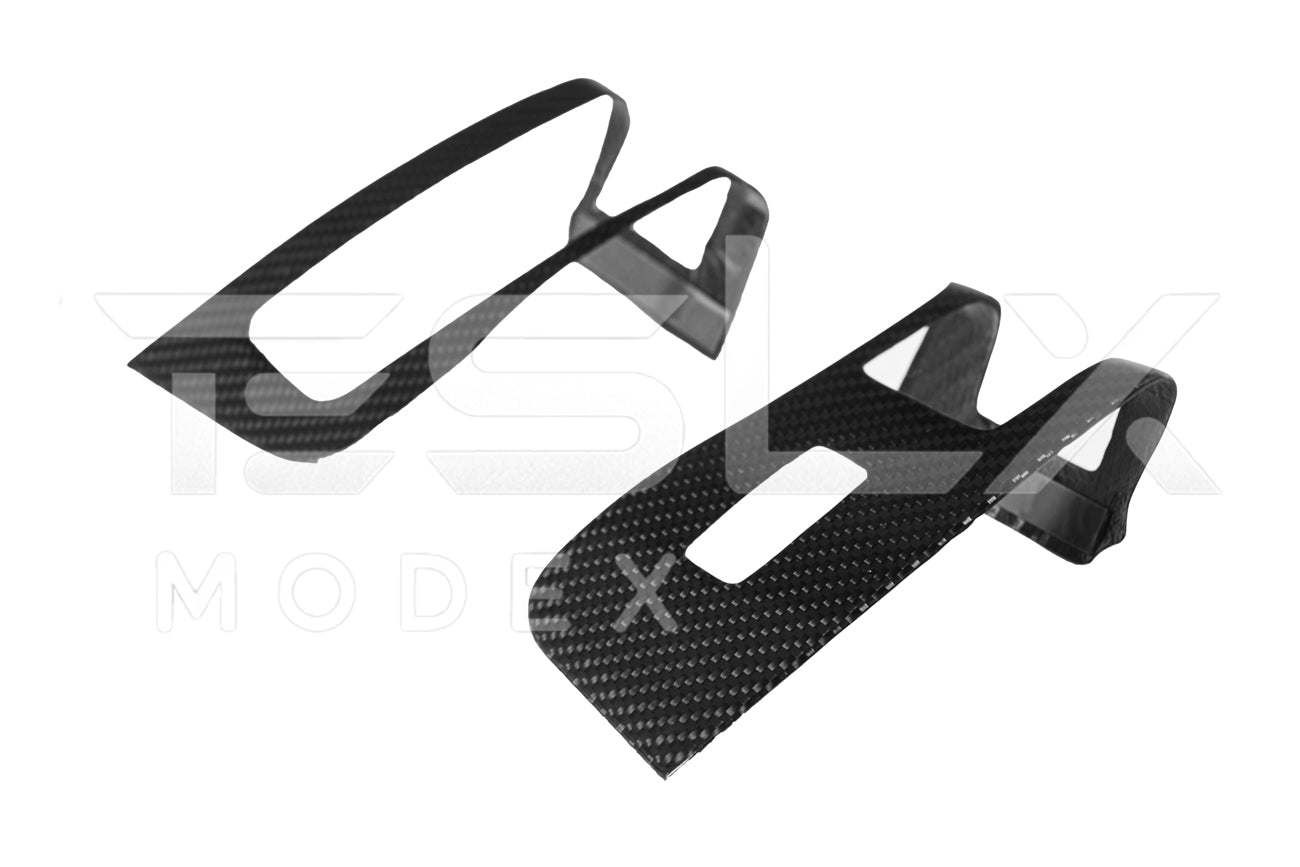 Tesla Model 3 Model Y Carbon Fiber Interior Door Glass Lifting Panel Cover 2020-2024