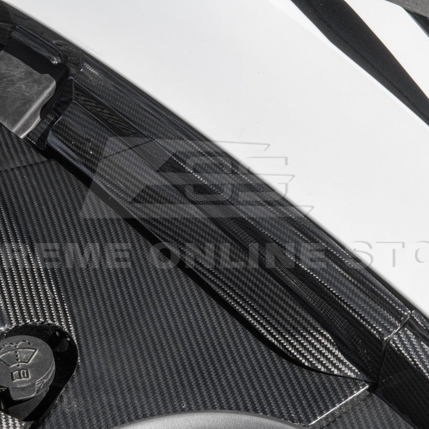 Chevrolet Corvette C8 Factory Style Dry Carbon Fiber Front Trunk Trim Cover Kit 2020-Up