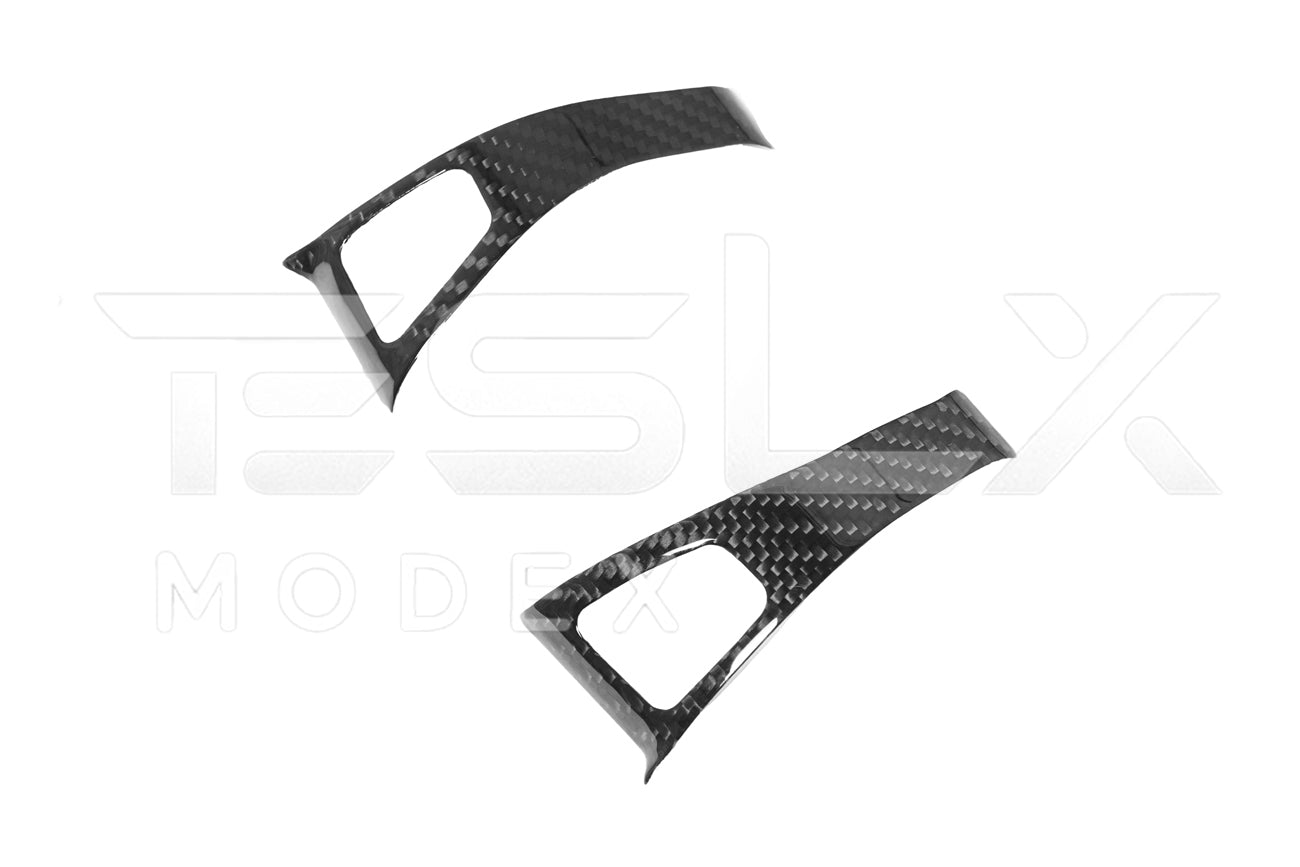 Tesla Model 3 Model Y Carbon Fiber Interior Door Glass Lifting Panel Cover 2020-2024