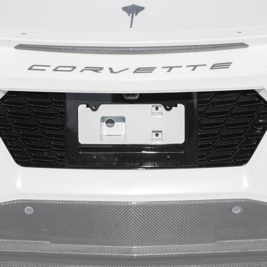Chevrolet Corvette C8 OEM Style Carbon Flash License Plate Backing 2020-Up