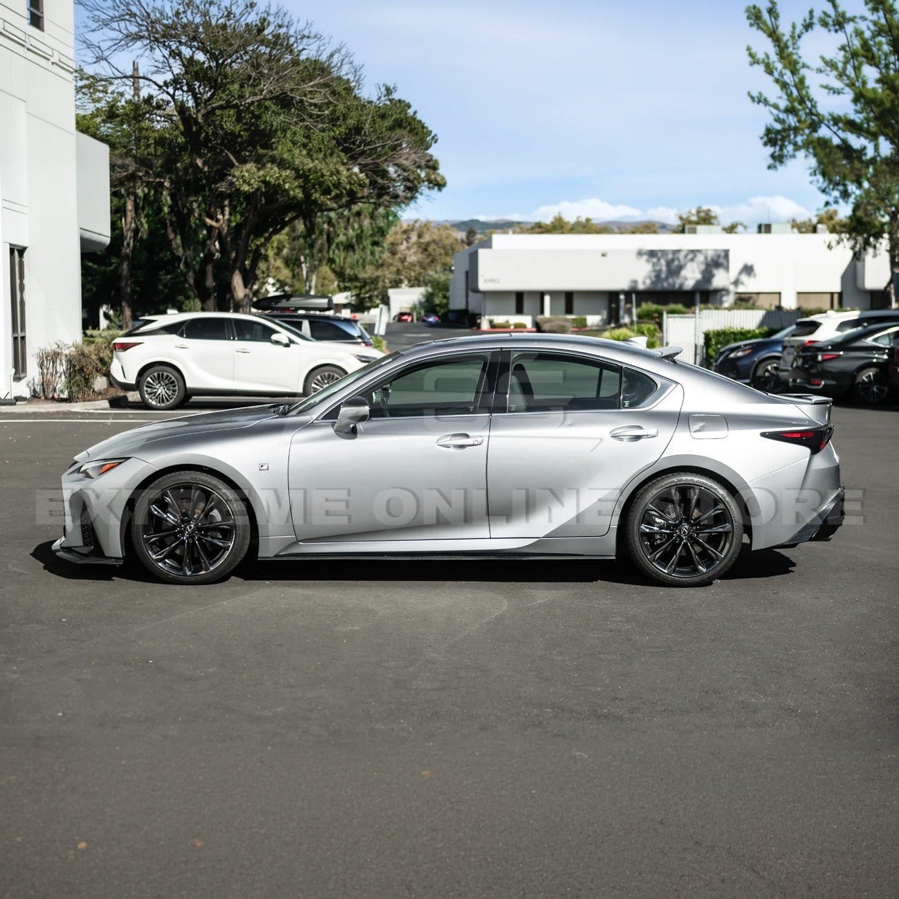Lexus IS Series XE40 Novel Style Carbon Fiber Side Skirts Extensions 2021-Up