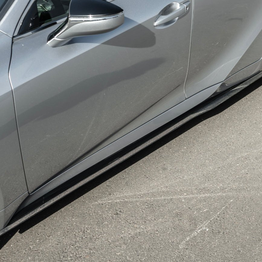 Lexus IS Series XE40 Novel Style Carbon Fiber Side Skirts Extensions 2021-Up