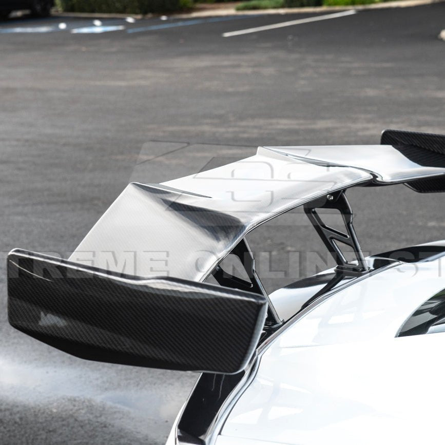 Chevrolet Corvette C7 ZR1 ZTK Style Carbon Fiber High Wing Rear Spoiler Kit 2014-2019