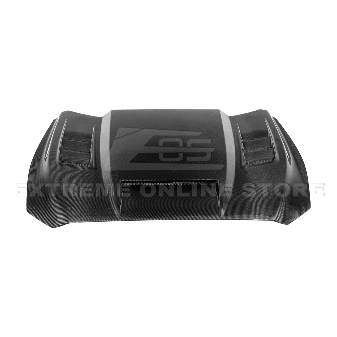 Ford Mustang S550 Terminator Style Carbon Fiber Front Hood Vented Cover 2015-20172015-17 Ford Mustang Terminator Style Front Hood Vented Cover