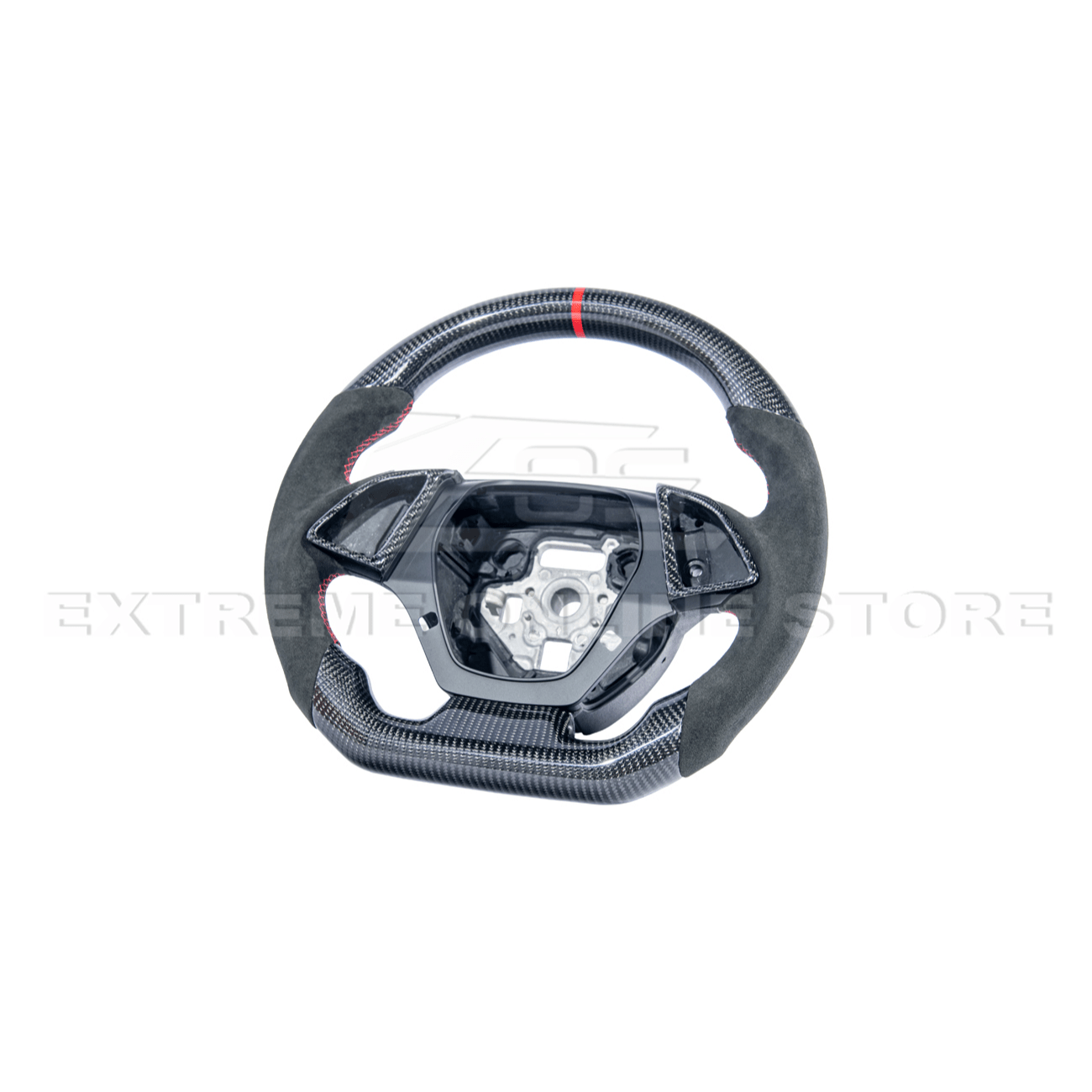 Chevrolet Camaro Carbon Fiber Steering Wheel Alcantara Red Stripe 2016-2024