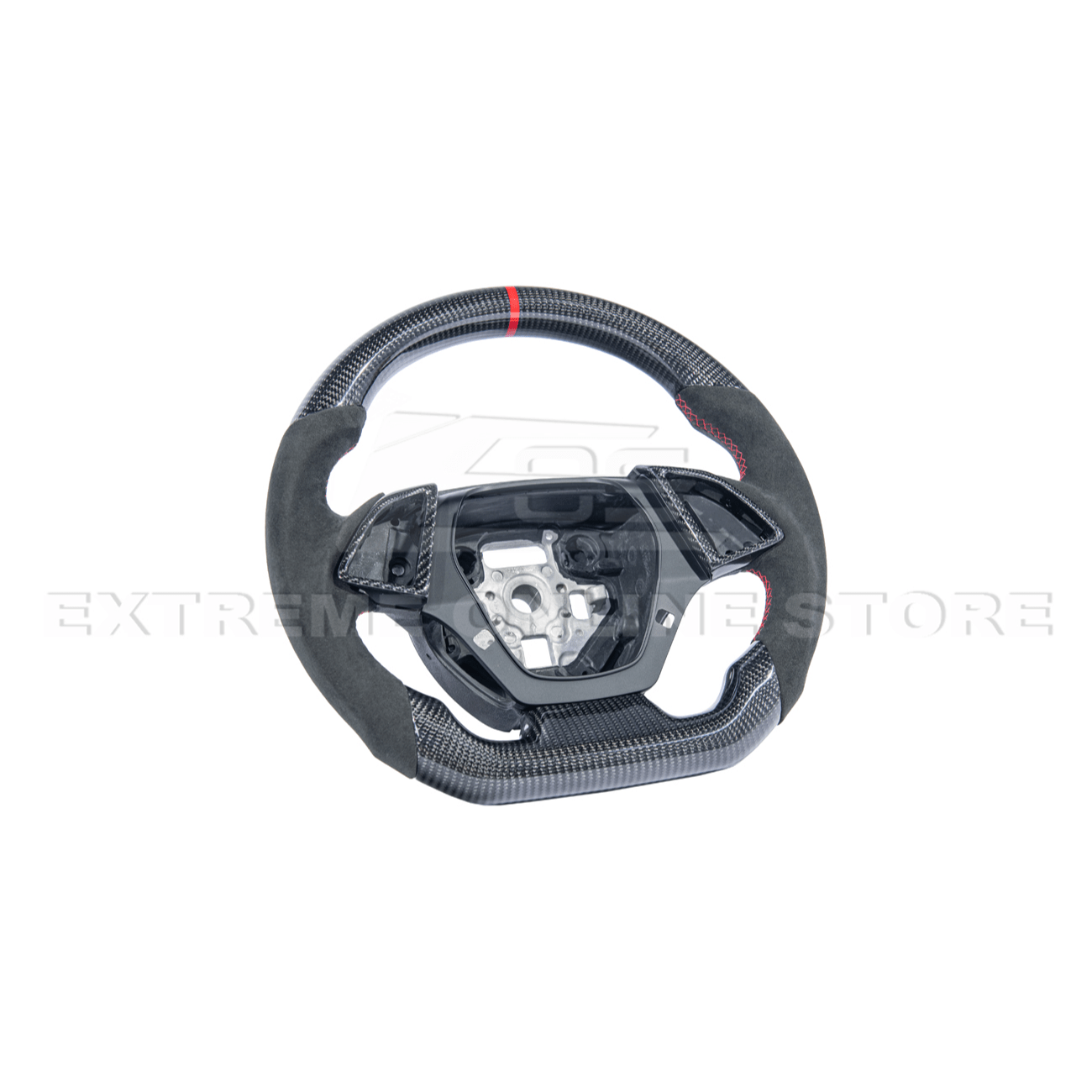 Chevrolet Camaro Carbon Fiber Steering Wheel Alcantara Red Stripe 2016-2024