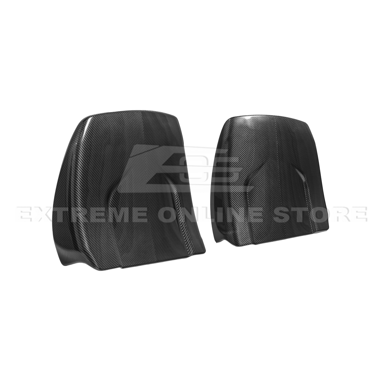 Cadillac CTS CTS-V Gen 2 Blackwing Style Dry Carbon Fiber Seat Back Covers 2009-2015