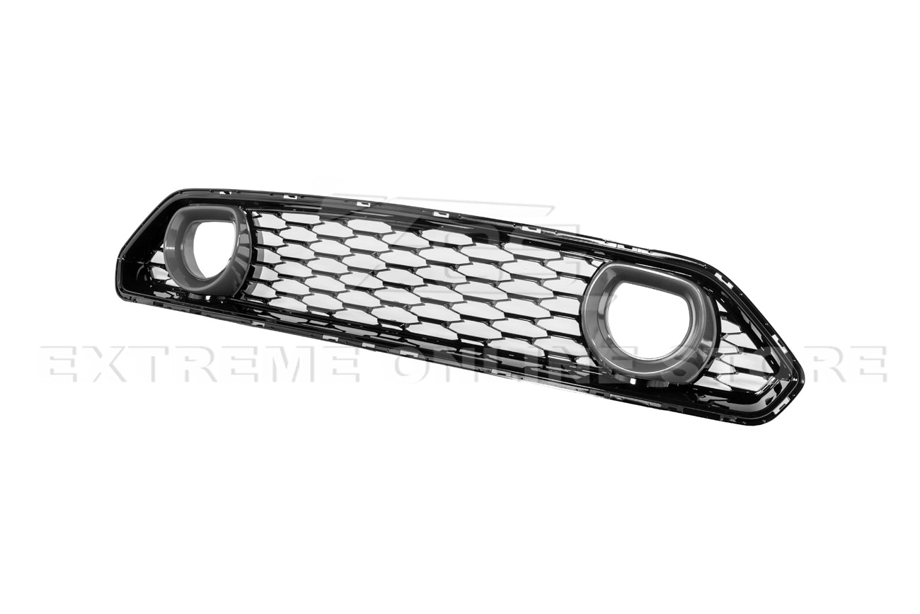Ford Mustang S550 Mach 1 Style Gloss Black Front DRL LED Grille Cover 2018-2023
