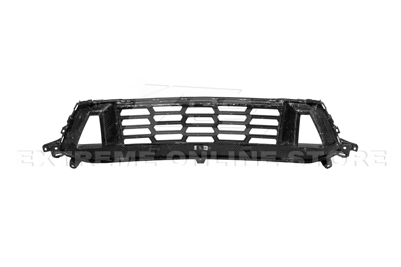 Ford Mustang S650 Dark Horse Style Carbon Fiber Front Upper Grille Cover 2024-Up