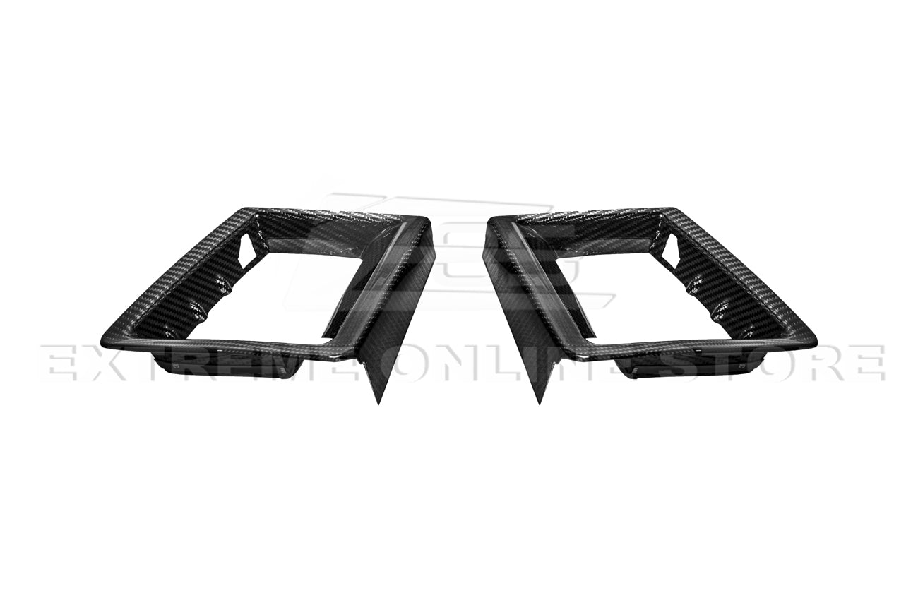 Ford Mustang S650 Factory Style Dry Carbon Fiber Front Side Grille Inserts 2024-Up