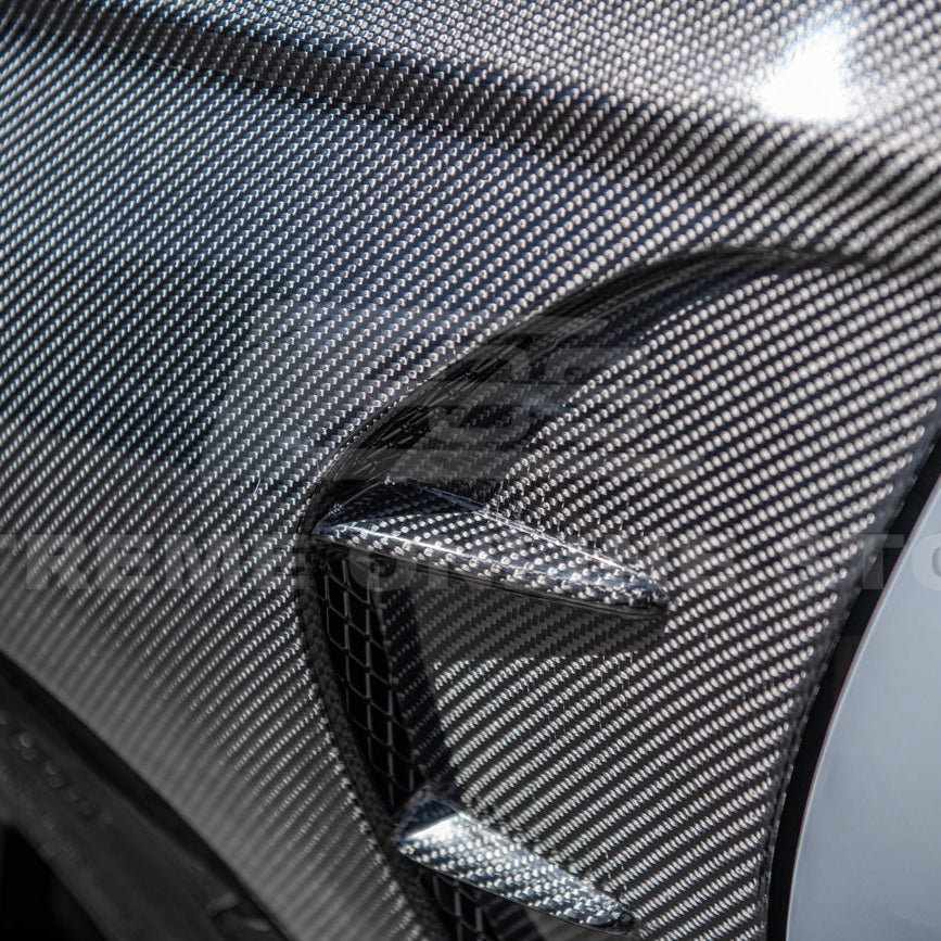 Honda Civic 11th Gen Varis Style Carbon Fiber Front Vented Hood with FL5 Fender Kit 2022-Up