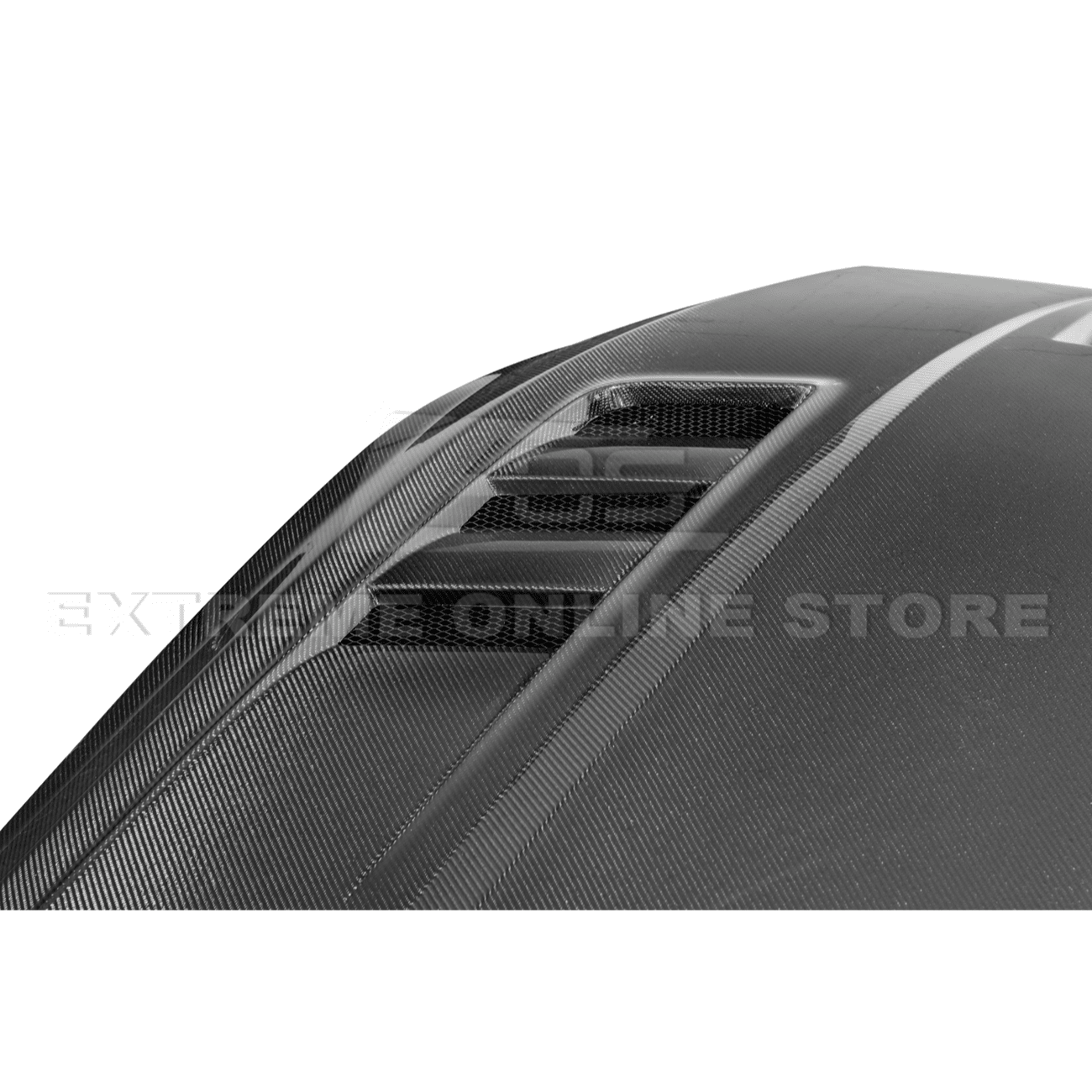 Ford Mustang S650 Terminator Style Carbon Fiber Front Bumper Hood Vented Cover 2024-Present