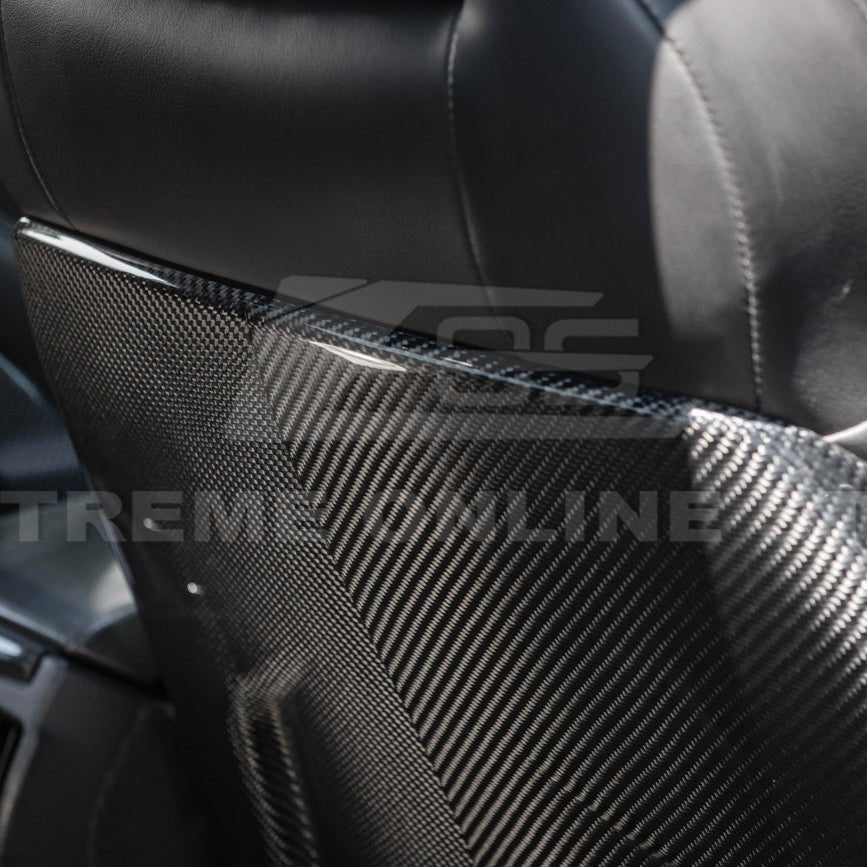 Cadillac CTS CTS-V Gen 2 Blackwing Style Dry Carbon Fiber Seat Back Covers 2009-2015