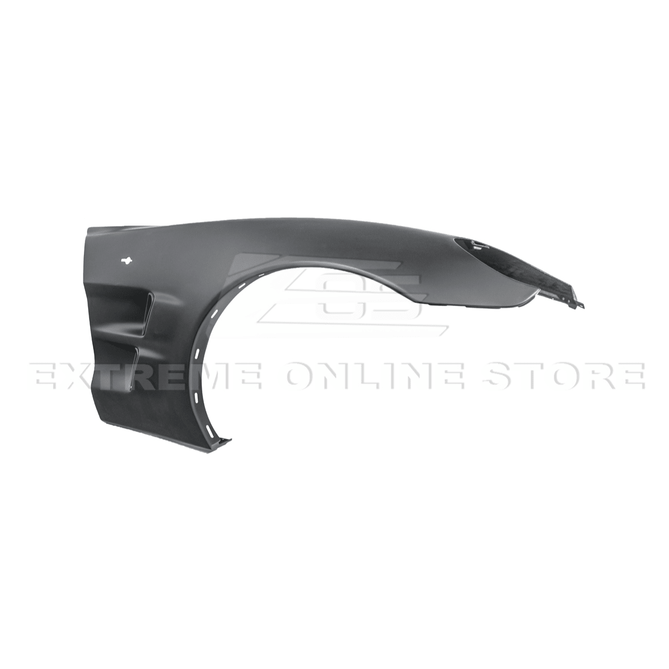 Chevrolet Corvette C6 ZR1 Style Carbon Fiber / Matte Black Front Wide Body Fender Pair 2005-2013