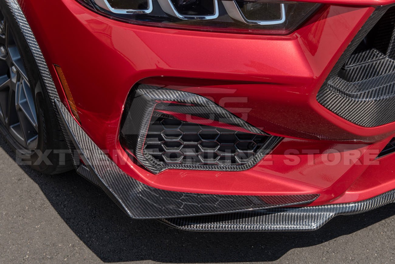 Ford Mustang S650 GT Carbon Fiber Front Side Grille Insert Set 2024-Up