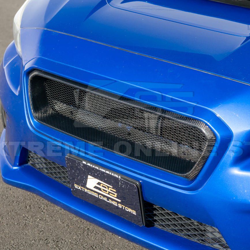 Subaru WRX STI VA CS Style Carbon Fiber Front Grille Cover 2015-2017