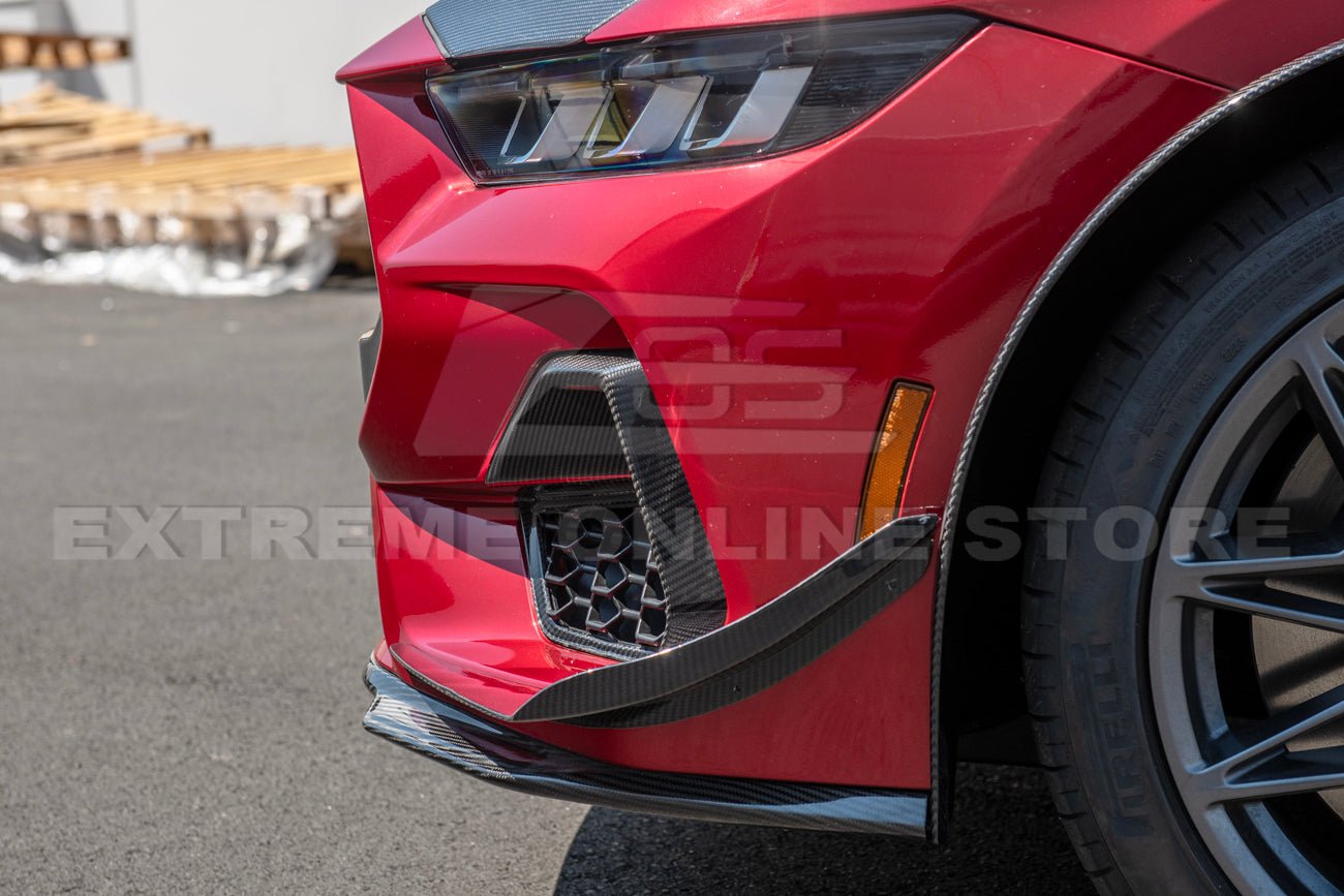 Ford Mustang S650 GT Carbon Fiber Front Side Grille Insert Set 2024-Up