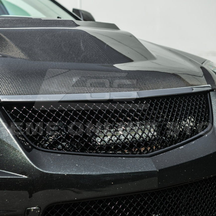 Cadillac CTS-V Diamond Mesh Badgeless Front Upper Lower Grille Set Matte Black 2009-2015
