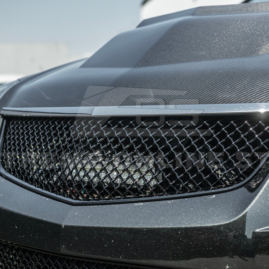 Cadillac CTS-V Diamond Mesh Badgeless Front Upper Lower Grille Set Matte Black 2009-2015