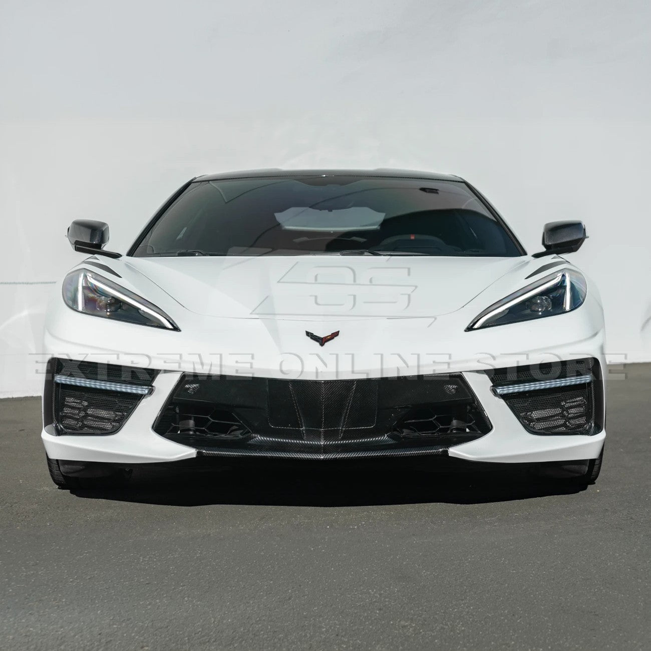 Chevrolet Corvette C8 Sequential LED DRL Light Bar Bezel Insert Carbon Flash Metallic 2020-Up