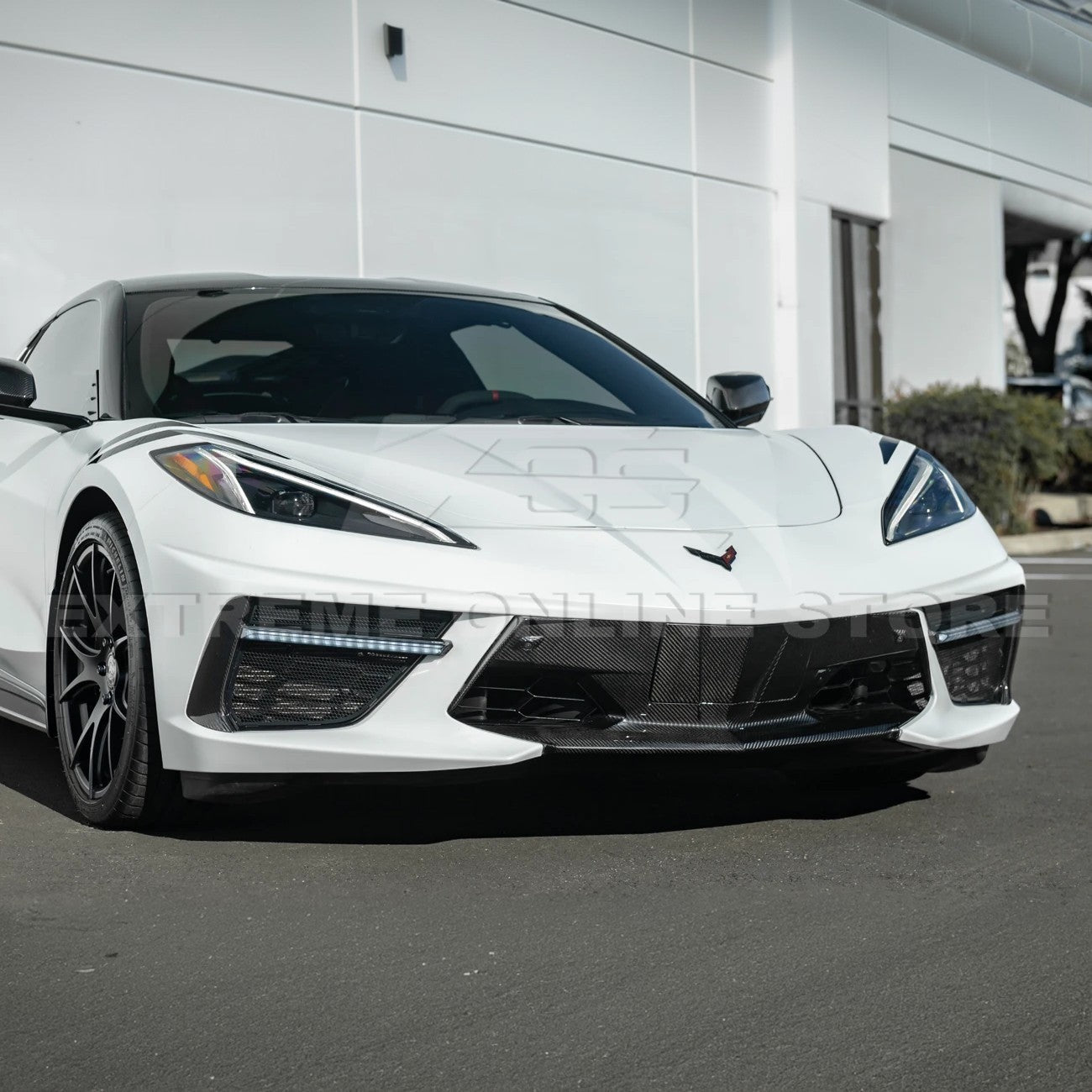 Chevrolet Corvette C8 Sequential LED DRL Light Bar Bezel Insert Carbon Flash Metallic 2020-Up