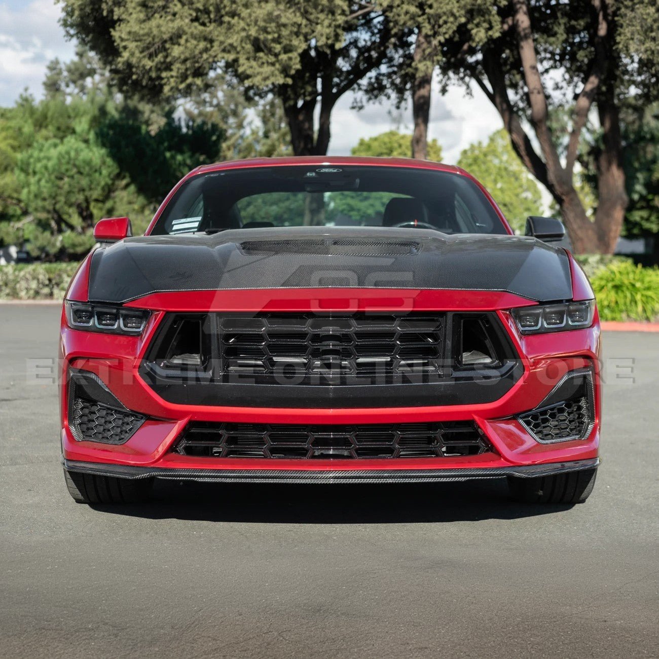 Ford Mustang S650 Dark Horse Style Gloss Black Front Grille Insert 2024-Up