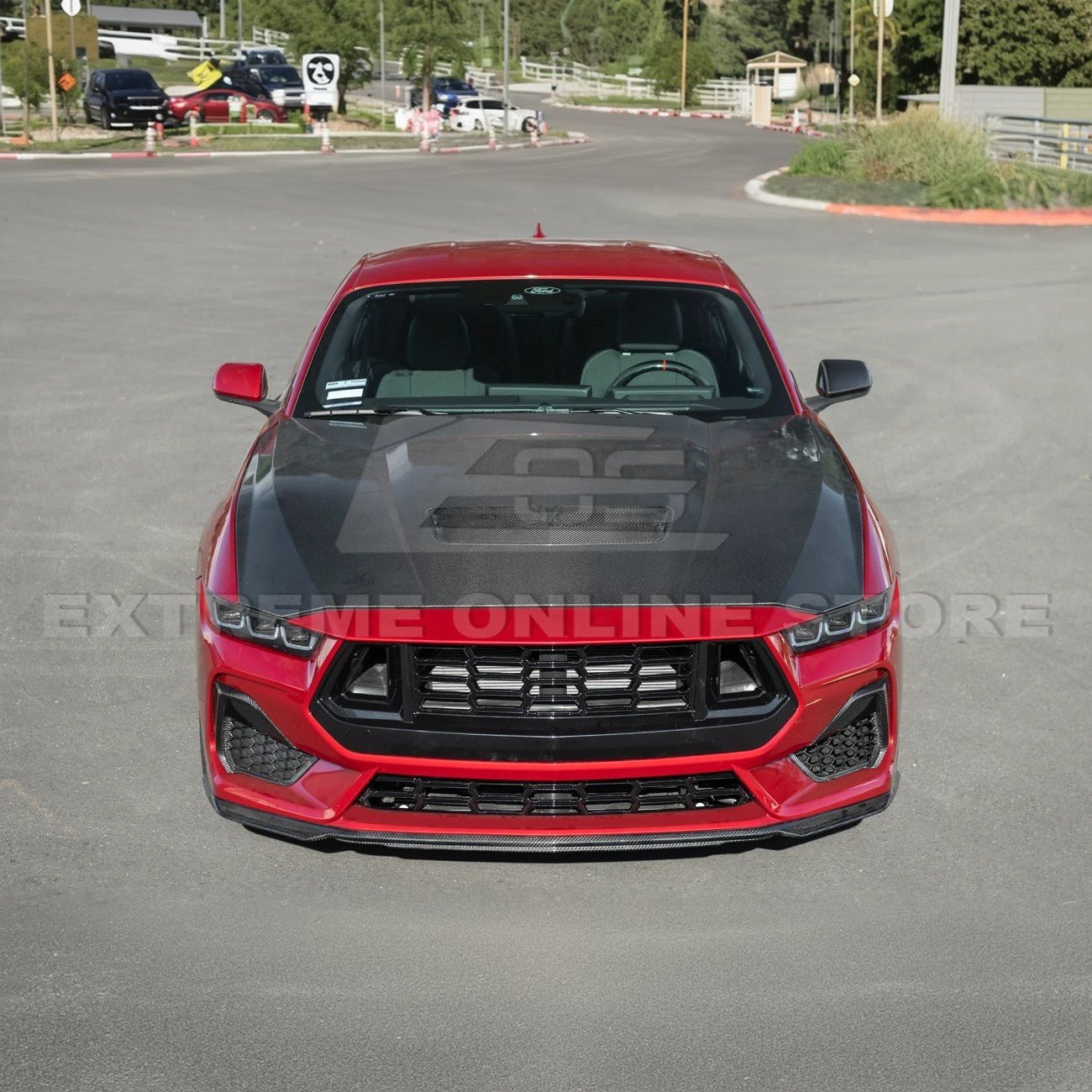Ford Mustang S650 Dark Horse Style Gloss Black Front Grille Insert 2024-Up