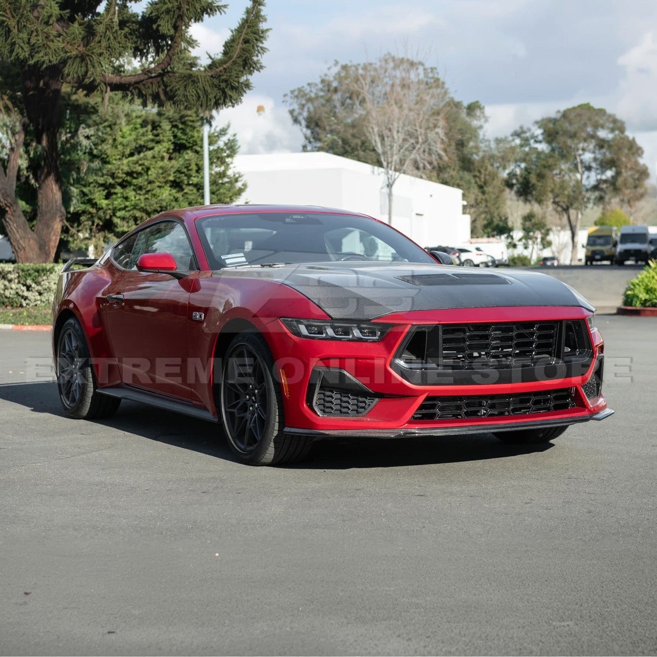 Ford Mustang S650 Dark Horse Style Gloss Black Front Grille Insert 2024-Up