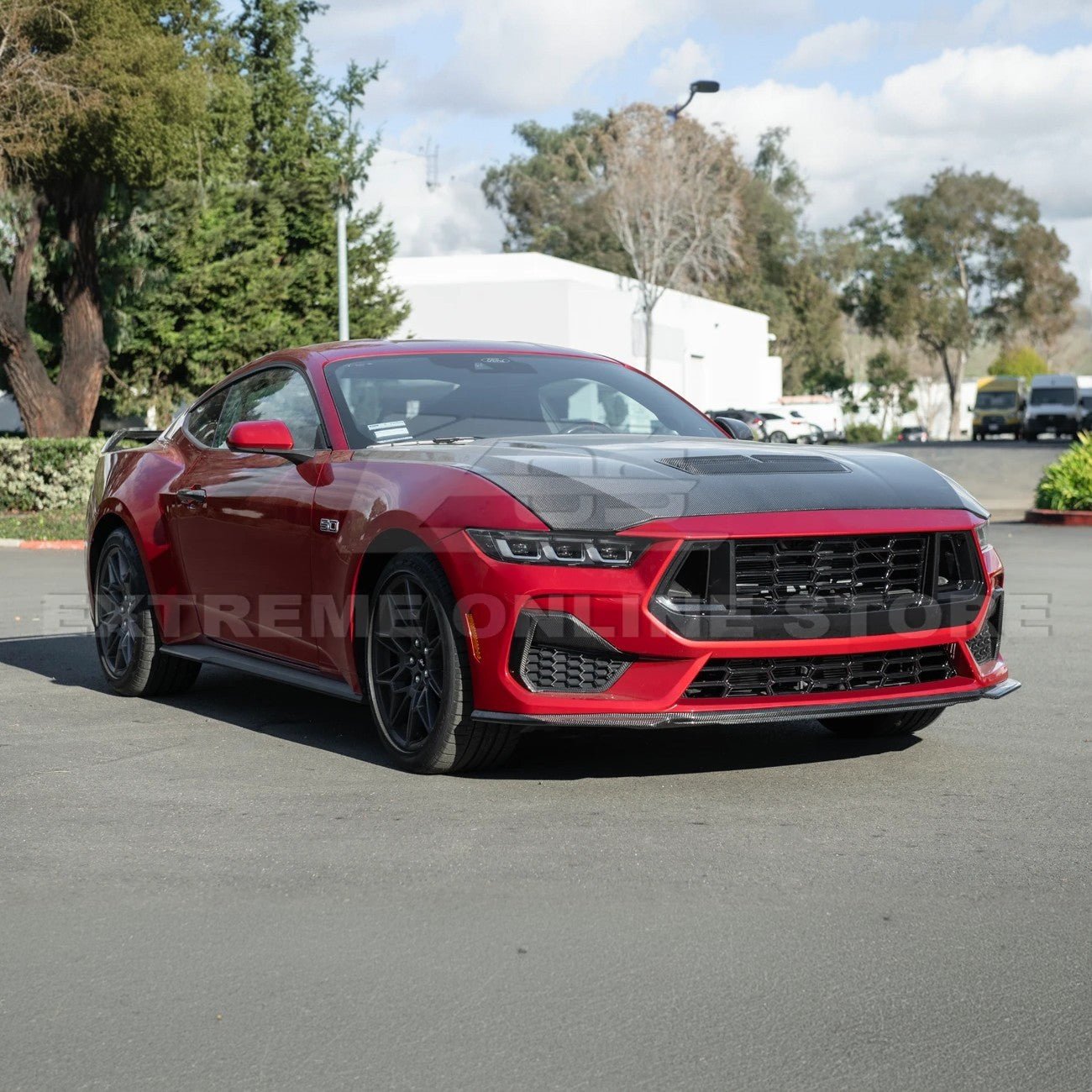 Ford Mustang S650 Dark Horse Style Gloss Black Front Grille Insert 2024-Up