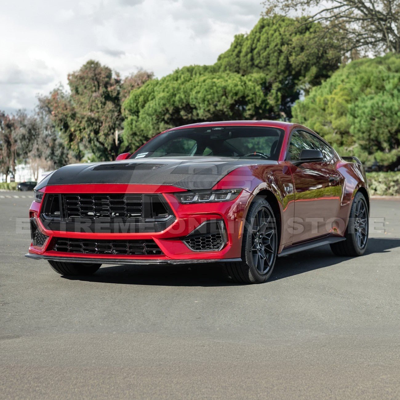 Ford Mustang S650 Dark Horse Style Gloss Black Front Grille Insert 2024-Up