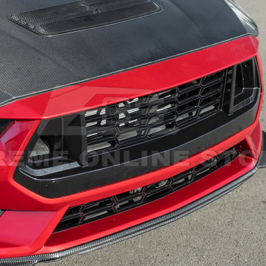 Ford Mustang S650 Dark Horse Style Gloss Black Front Grille Insert 2024-Up