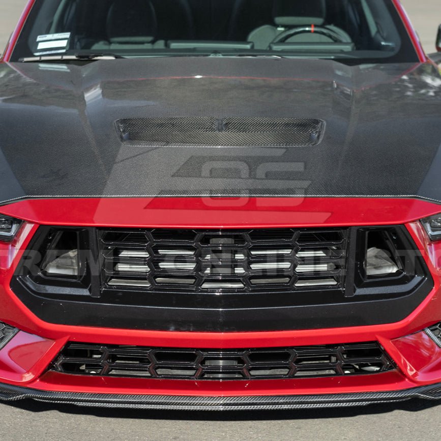 Ford Mustang S650 Dark Horse Style Gloss Black Front Grille Insert 2024-Up