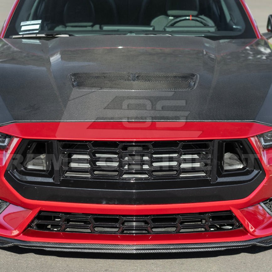 Ford Mustang S650 Dark Horse Style Gloss Black Front Grille Insert 2024-Up