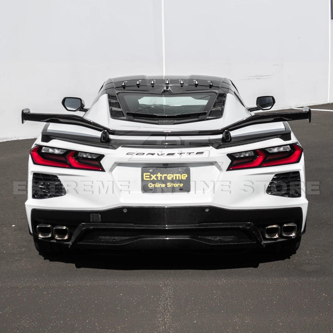 Chevrolet Corvette C8 EOS Style Carbon Fiber Rear Roof Vortex Generator Spoiler 2020-2026
