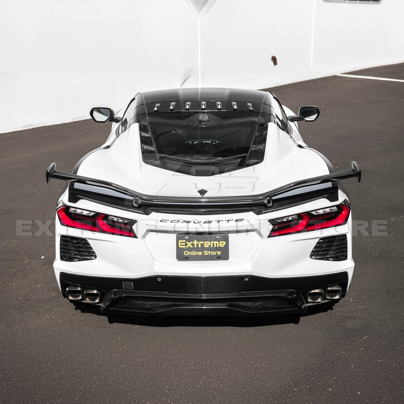 Chevrolet Corvette C8 EOS Style Carbon Fiber Rear Roof Vortex Generator Spoiler 2020-2026